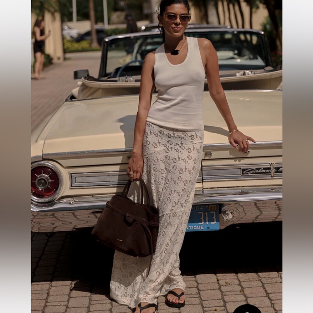 DISSH Cream Maxi Pencil Skirt Resort Wear